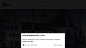 What Freising.de website looked like in 2023 (2 years ago)
