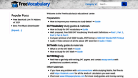 What Freevocabulary.com website looked like in 2023 (1 year ago)