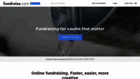 What Fundraise.com website looked like in 2023 (1 year ago)