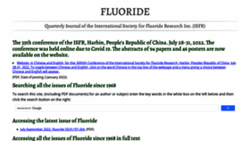 What Fluorideresearch.org website looked like in 2023 (1 year ago)