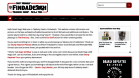 What Findadeath.com website looked like in 2023 (1 year ago)
