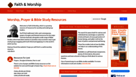 What Faithandworship.com website looked like in 2023 (1 year ago)
