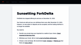 What Forkdelta.app website looked like in 2023 (1 year ago)