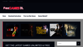What Freegamesdl.net website looked like in 2023 (1 year ago)