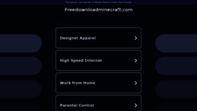 What Freedownloadminecraft.com website looked like in 2023 (1 year ago)