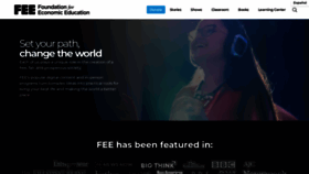 What Fee.org website looked like in 2023 (1 year ago)