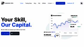 What Fundingpips.com website looked like in 2023 (1 year ago)