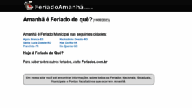 What Feriadoamanha.com.br website looked like in 2023 (1 year ago)
