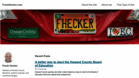 What Frankhecker.com website looked like in 2023 (1 year ago)