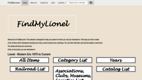 What Findmylionel.com website looked like in 2023 (This year)