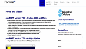 What Fortran.uk website looked like in 2023 (1 year ago)