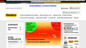 What Filterboerse.ch website looked like in 2023 (This year)