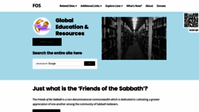 What Friendsofsabbath.org website looked like in 2023 (This year)