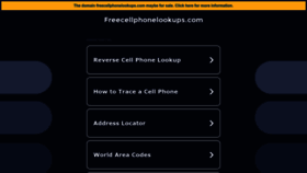 What Freecellphonelookups.com website looked like in 2023 (This year)