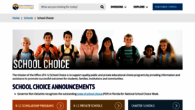 What Floridaschoolchoice.org website looked like in 2023 (This year)