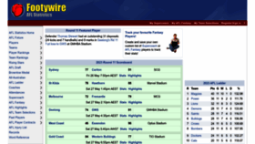 What Footywire.com website looked like in 2023 (This year)