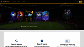 What Fifarosters.com website looked like in 2023 (This year)
