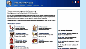What Free-anatomy-quiz.com website looked like in 2023 (This year)