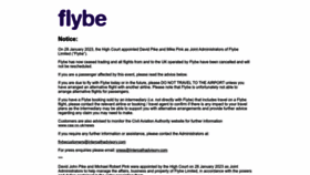 What Flybe.com website looked like in 2023 (This year)