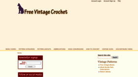 What Freevintagecrochet.com website looked like in 2023 (This year)