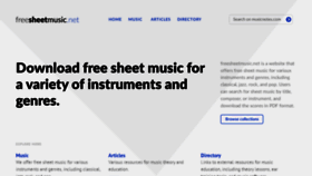 What Freesheetmusic.net website looked like in 2023 (This year)