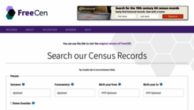 What Freecen.org.uk website looked like in 2023 (2 years ago)