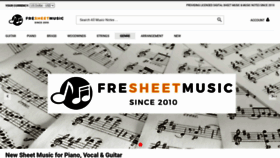 What Fresheetmusic.com website looked like in 2023 (This year)