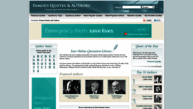 What Famousquotesandauthors.com website looked like in 2023 (This year)