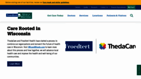 What Froedtert.com website looked like in 2023 (2 years ago)