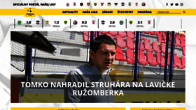 What Fortunaliga.sk website looked like in 2023 (This year)