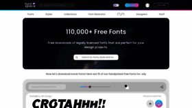 What Fontspace.com website looked like in 2023 (This year)