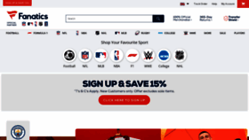 What Fanatics.co.uk website looked like in 2023 (This year)