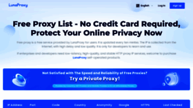 What Freeproxy.lunaproxy.com website looked like in 2023 (This year)