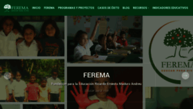 What Ferema.org website looked like in 2023 (This year)