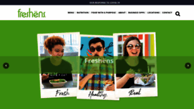 What Freshens.com website looked like in 2023 (This year)