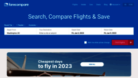 What Farecompare.com website looked like in 2023 (This year)