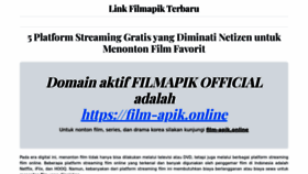 What Filmapik.red website looked like in 2023 (This year)