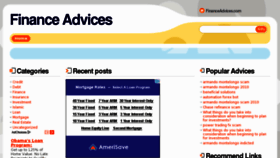 What Financeadvices.com website looked like in 2011 (14 years ago)