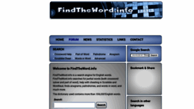 What Findtheword.info website looked like in 2023 (This year)