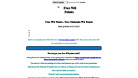What Freewiipointsforever.com website looked like in 2023 (This year)