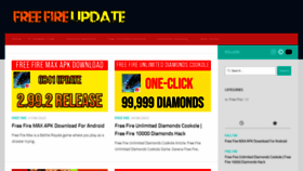 What Freefireupdate.com website looked like in 2023 (This year)