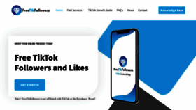 What Freetikfollowers.com website looked like in 2023 (This year)