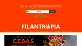What Filantropia.ong website looked like in 2023 (This year)