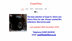 What Fosterfilms.co.uk website looked like in 2023 (This year)