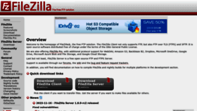 What Filezilla-project.org website looked like in 2023 (1 year ago)