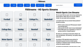 What Fbstream.tv website looked like in 2023 (This year)