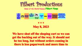 What Filbertpump.com website looks like in 2024 