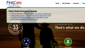 What Firstcare.com website looks like in 2024 