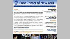 What Footcenterofnewyork.org website looks like in 2024 