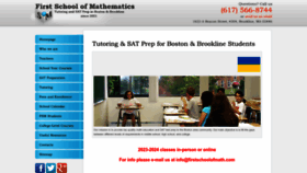 What Firstschoolofmath.com website looked like in 2024 (1 year ago)